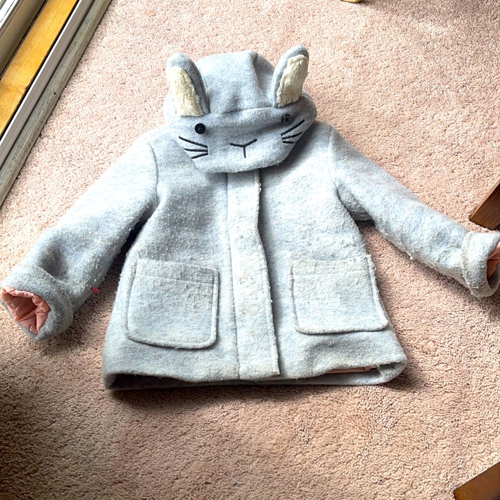 Gray 2T Cat & Jack bunny coat